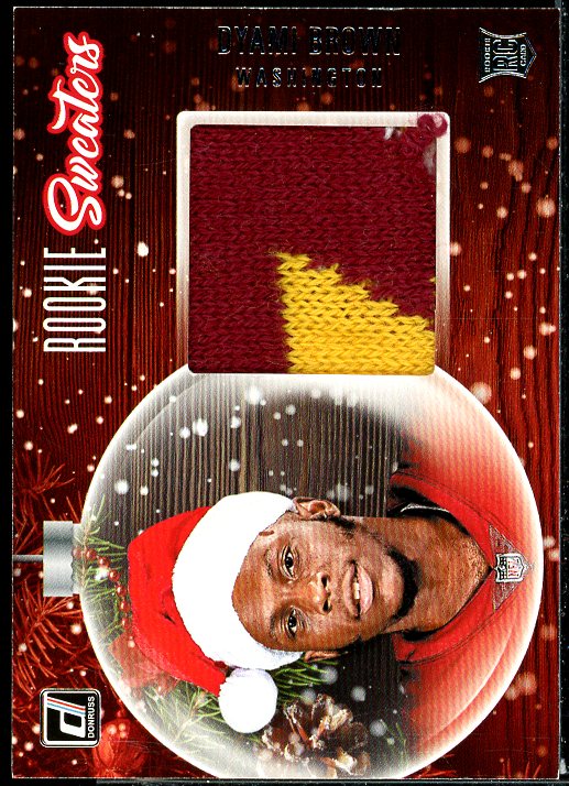 Dyami Brown Rookie Card 2021 Donruss Rookie Holiday Sweater #28  Image 1