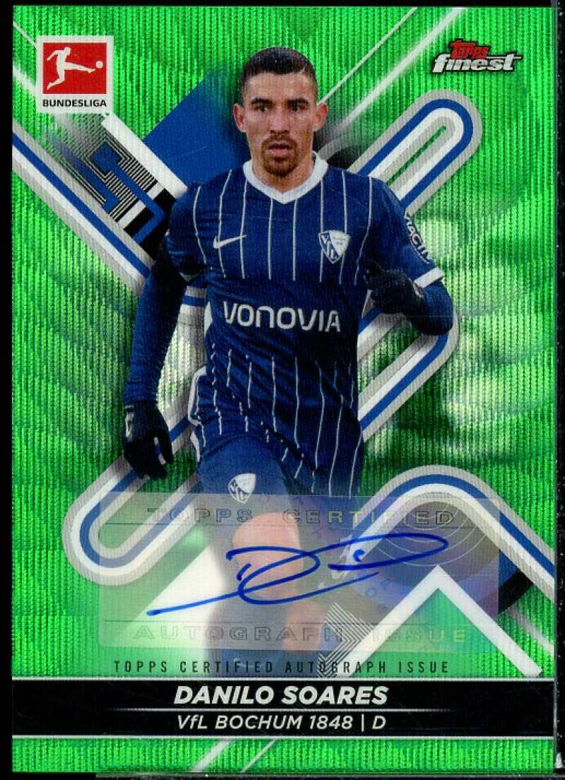 Danilo Soares 2021-22 Finest Bundesliga Autograph Green Wave Refractors #BCADSO  Image 1