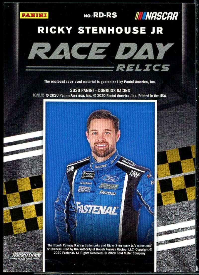 Ricky Stenhouse Jr. Card 2020 Donruss Race Day Relics #27  Image 2