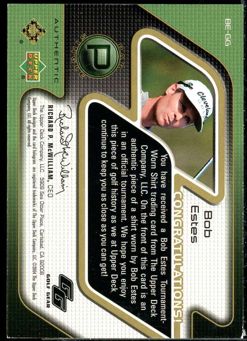 Bob Estes Card 2004 Upper Deck Golf Gear Par #BEGG  Image 2