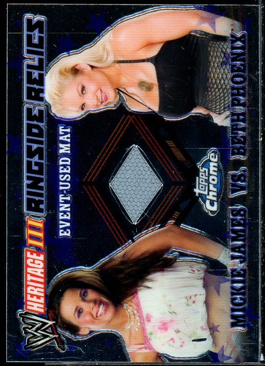 Mickie James vs. Beth Phoenix 2008 Heritage III Chrome WWE Ringside Relics #NNO  Image 1