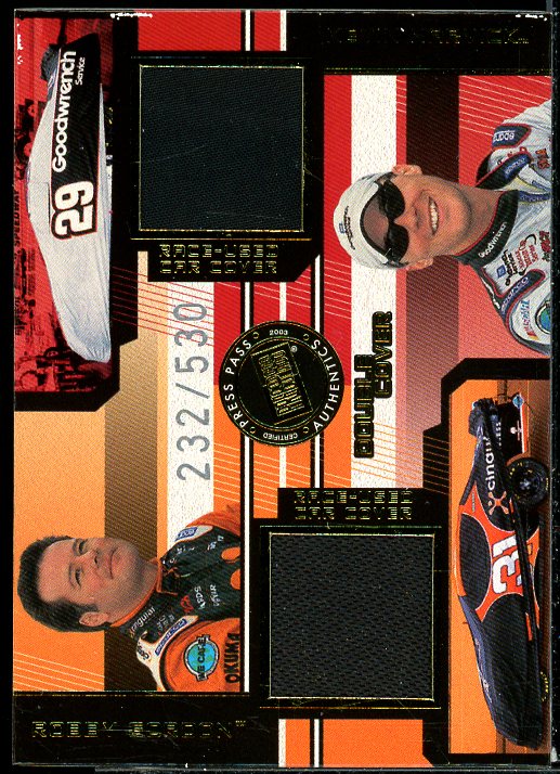 Kevin Harvick/Robby Gordon 2003 Press Pass Eclipse Under Double Cover #DC8  Image 1