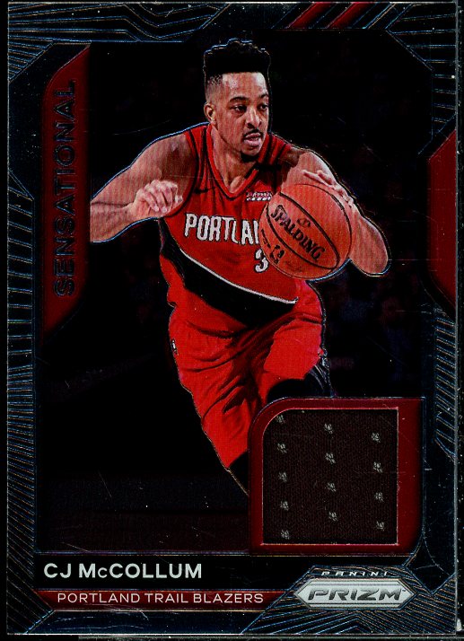 CJ McCollum Card 2020-21 Panini Prizm Sensational Swatches #62  Image 1