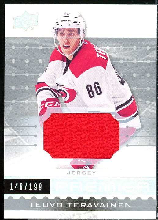 Teuvo Teravainen Card 2016-17 Upper Deck Premier Jerseys #25  Image 1