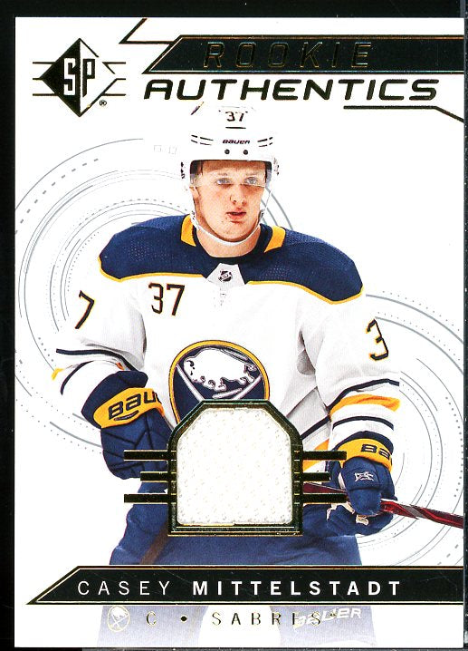 Casey Mittelstadt Rookie Card 2018-19 SP Jerseys #140  Image 1