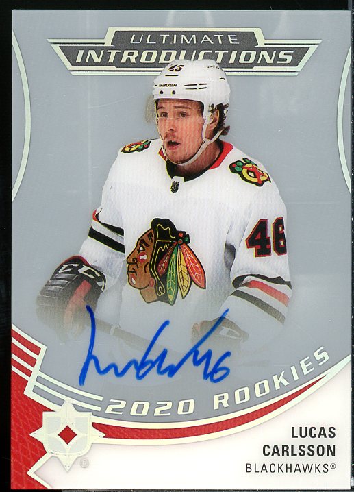 Lucas Carlsson RC 2020 Ultimate Collection Ultimate Introductions Autograph #UI23  Image 1