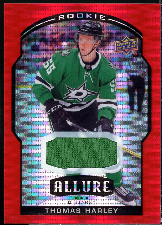 Thomas Harley Rookie Card 2020-21 Upper Deck Allure Jerseys Red Rainbow #95  Image 1