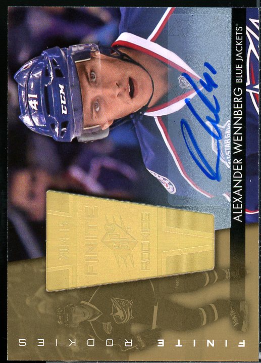 Alexander Wennberg Rookie Card 2014-15 SPx Finite Rookies Autographs #16  Image 1