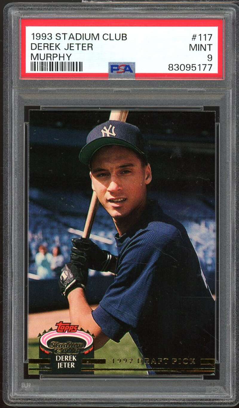 Derek Jeter Rookie Card 1993 Stadium Club Murphy #117 PSA 9 Image 1