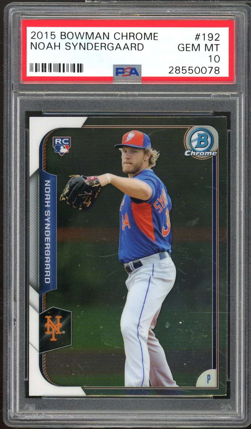 Noah Syndergaard Rookie Card 2015 Bowman Chrome #192 PSA 10 Image 1