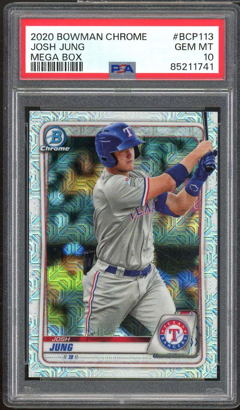 Josh Jung Rookie Card 2020 Bowman Chrome Mega Box #BCP-113 PSA 10 Image 1