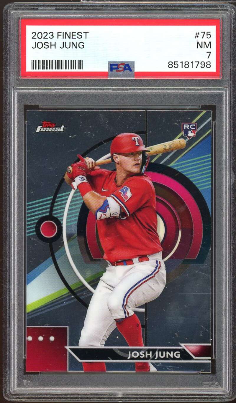 Josh Jung Rookie Card 2023 Finest #75 PSA 7 Image 1