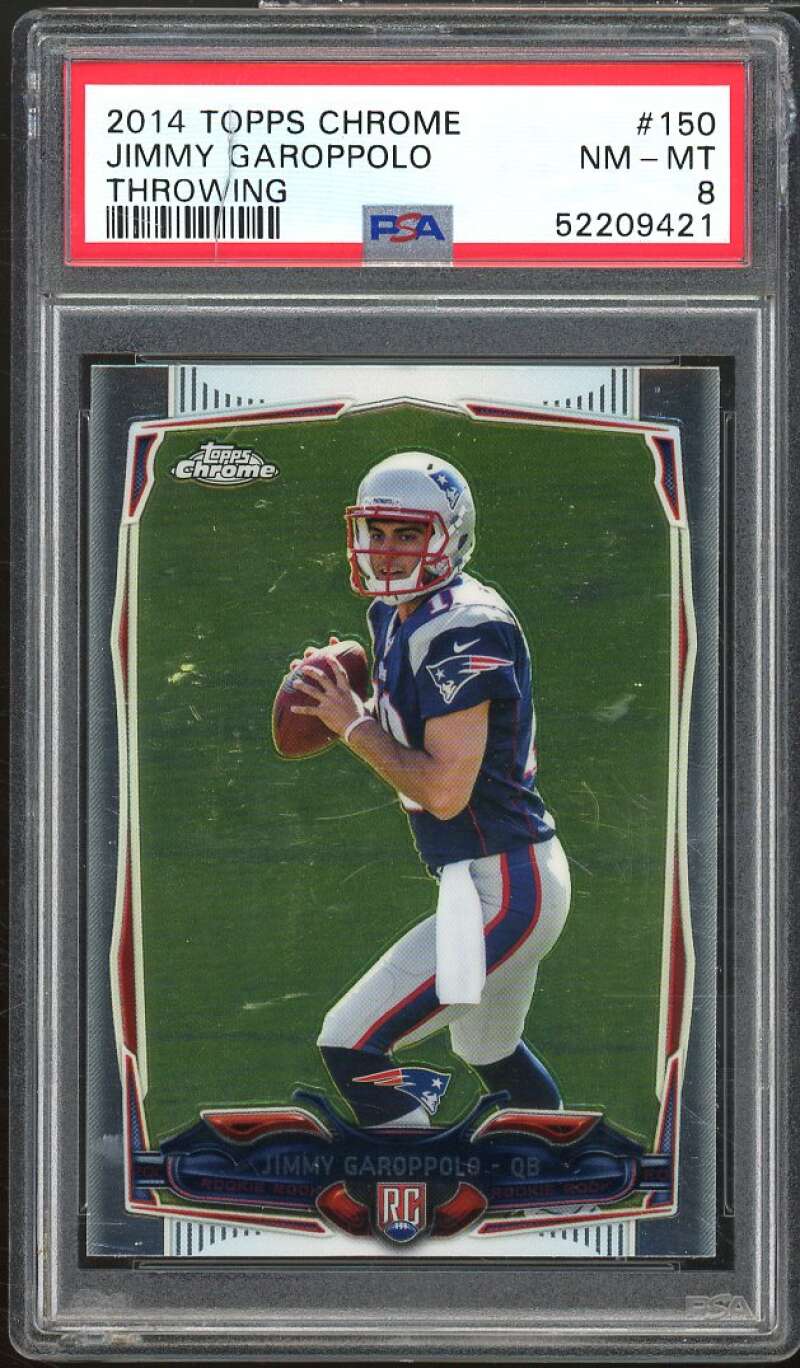 Jimmy Garoppolo Rookie Card 2014 Topps Chrome #150 PSA 8 (Look) Image 1