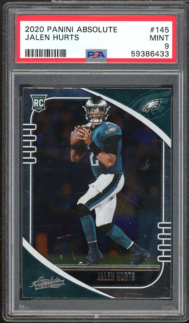 Jalen Hurts Rookie Card 2020 Panini Absolute #145 PSA 9 Image 1