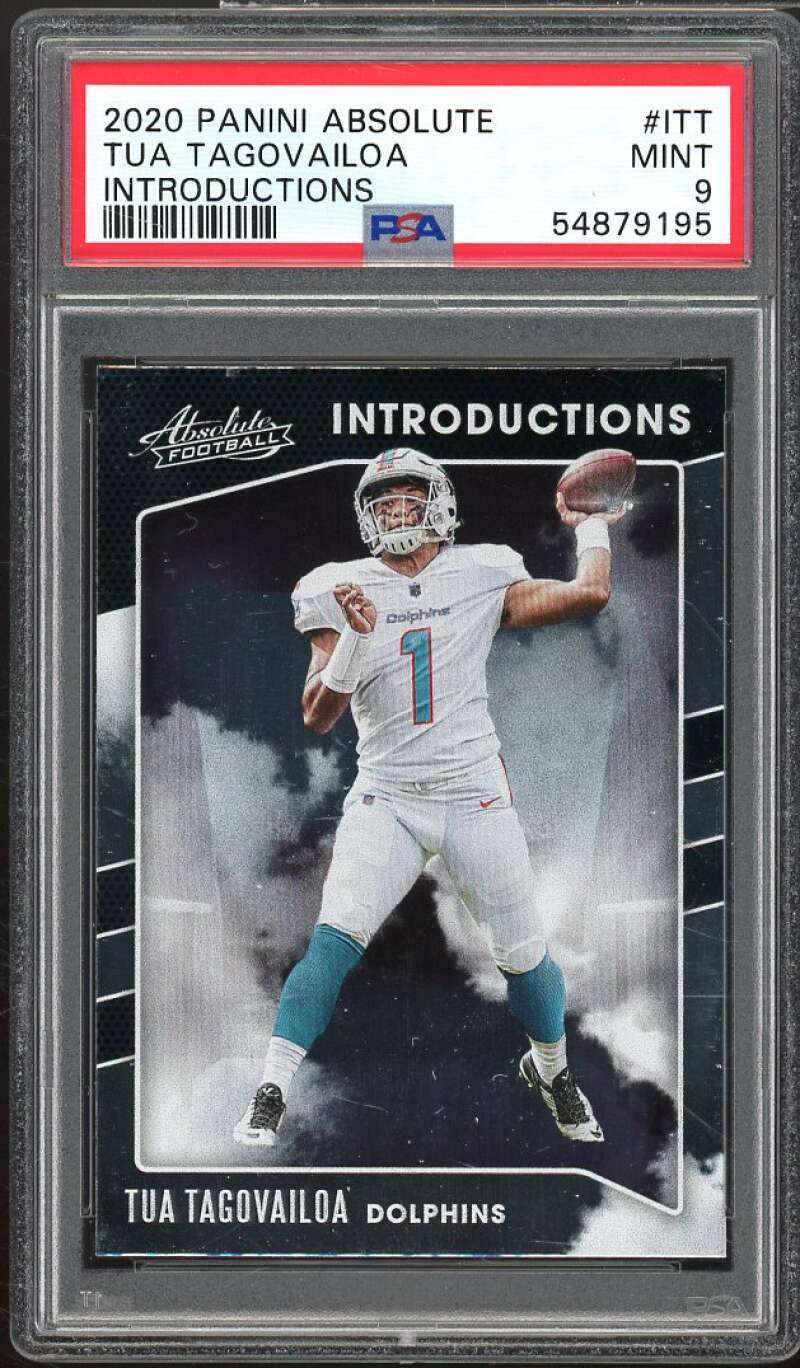 Tua Tagovailoa Rookie Card 2020 Panini Absolute Introductions #itt PSA 9 Image 1