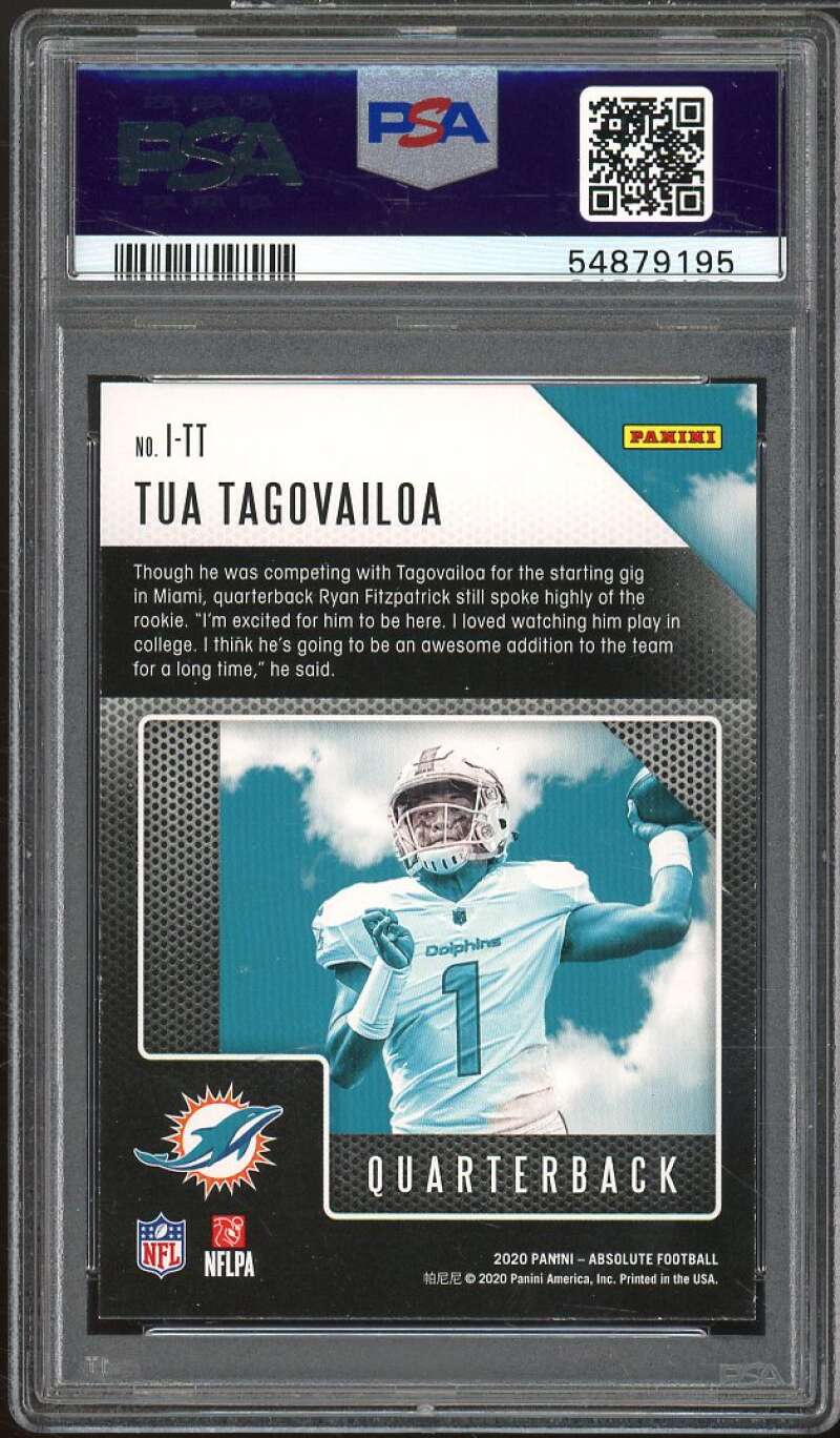 Tua Tagovailoa Rookie Card 2020 Panini Absolute Introductions #itt PSA 9 Image 2