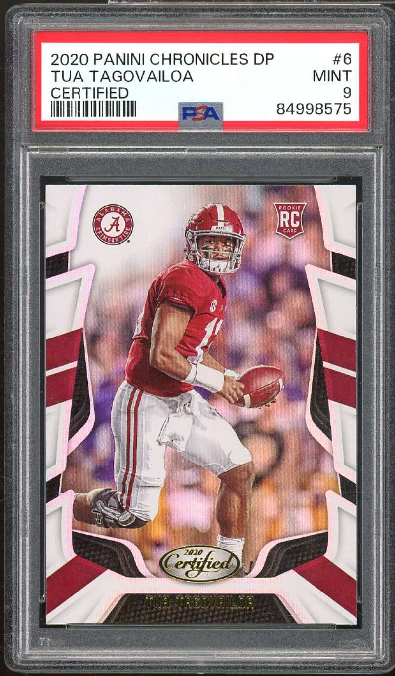 Tua Tagolvailoa Rookie Card 2020 Panini Certified DP Certified #6 PSA 9 Image 1