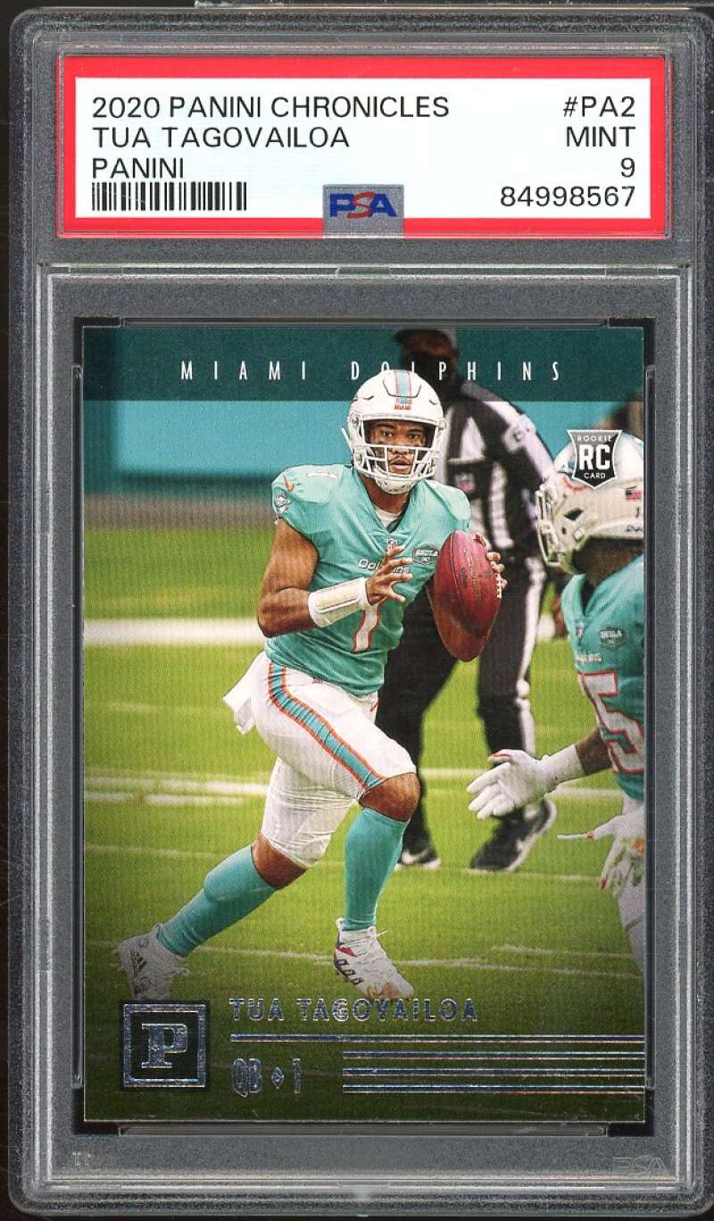 Tua Tagovailoa Rookie Card 2020 Panini Chronicles Panini #PA2 PSA 9 Image 1