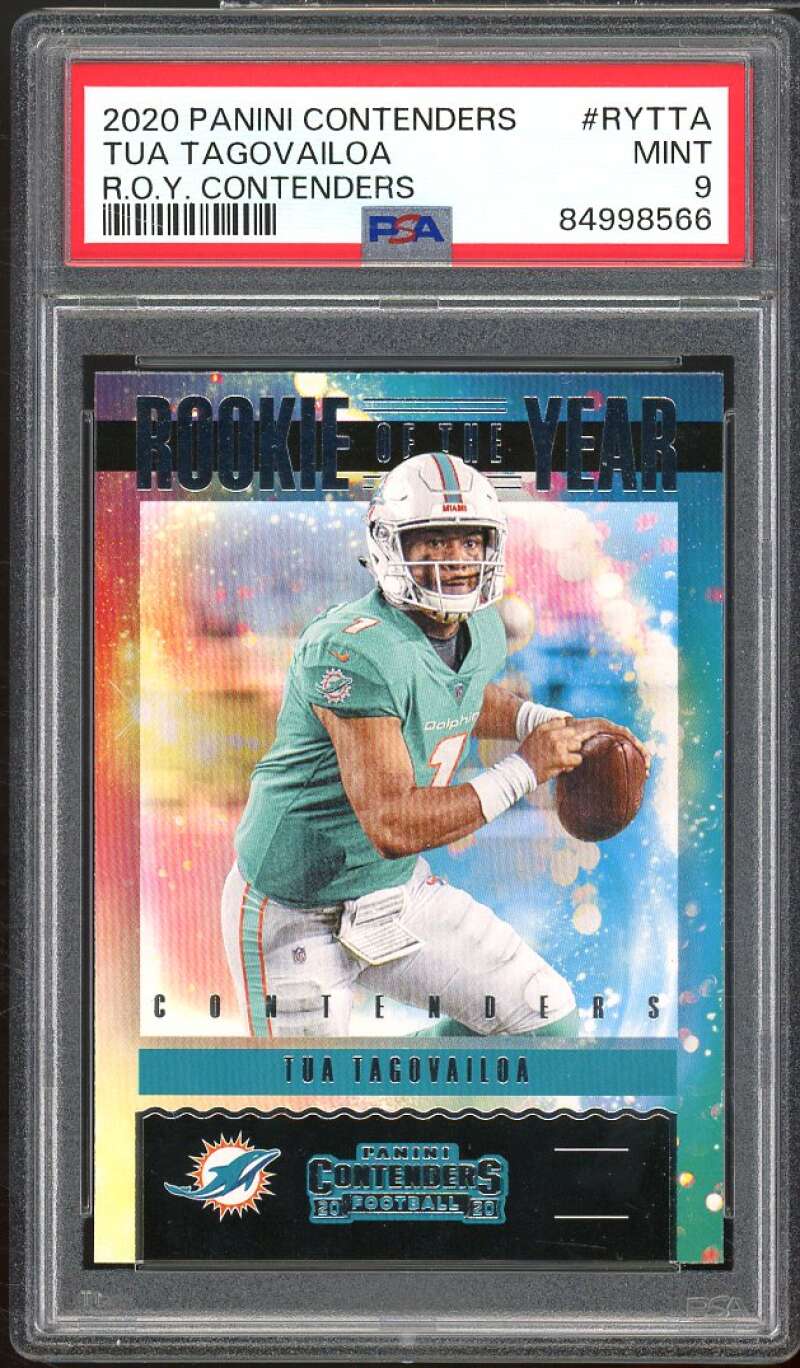 Tua Tagovailoa Rookie 2020 Panini Contenders Rookie of the Year #RYTTA PSA 9 Image 1