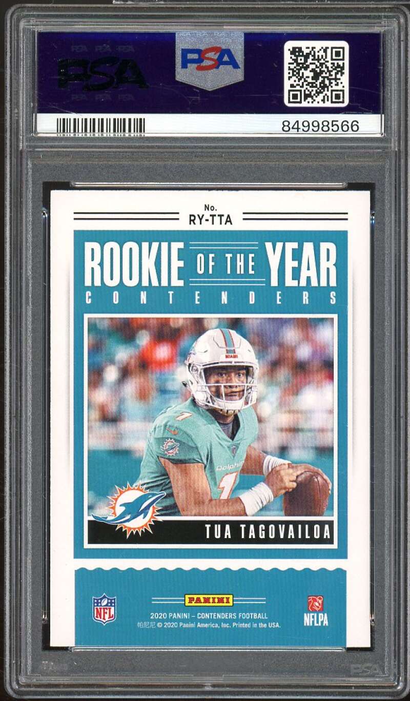 Tua Tagovailoa Rookie 2020 Panini Contenders Rookie of the Year #RYTTA PSA 9 Image 2