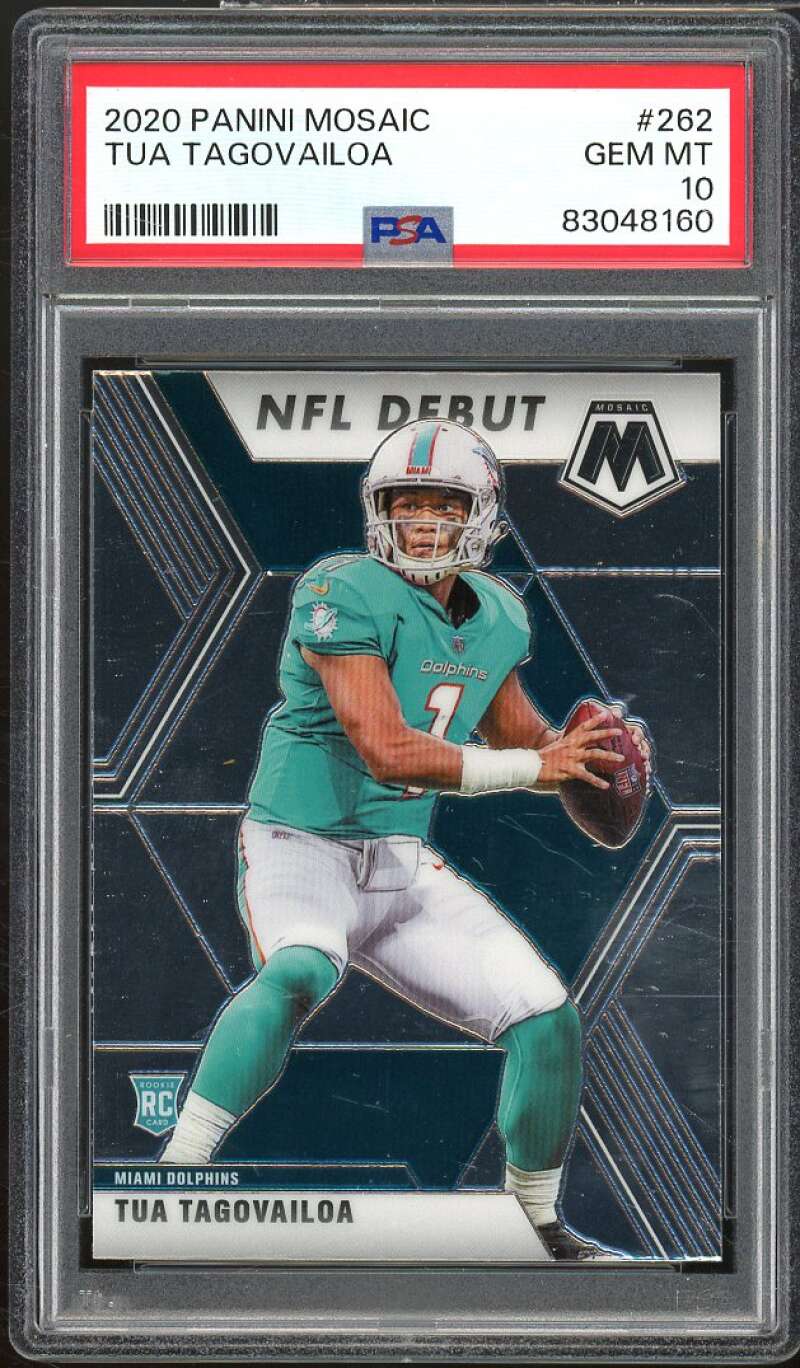 Tua Tagovailoa Rookie Card 2020 Panini Mosaic #262 PSA 10 Image 1