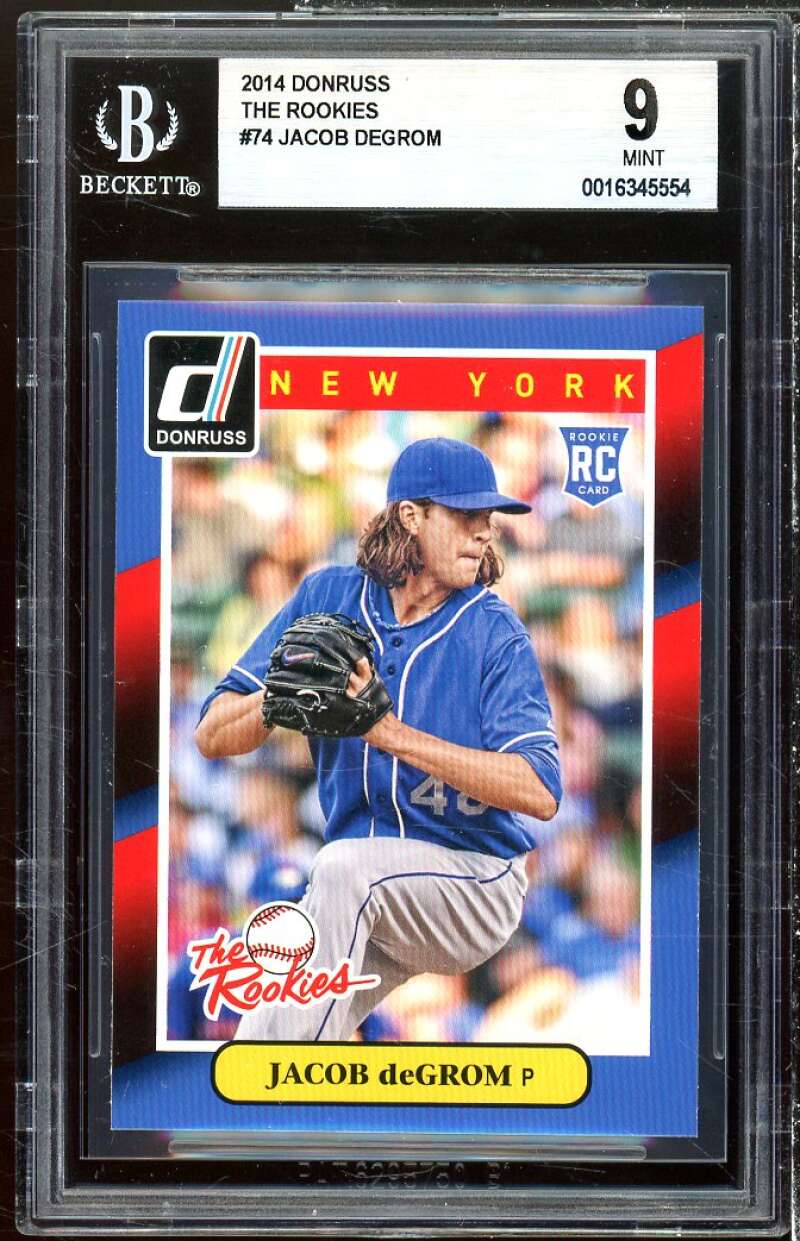 Jacob deGrom Rookie Card 2014 Donruss The Rookies #74 BGS 9 Image 1