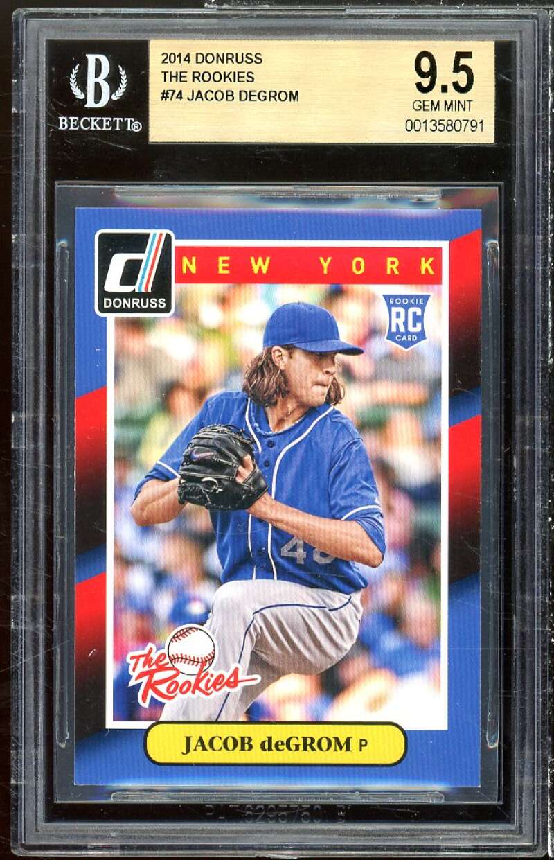 Jacob deGrom Rookie Card 2014 Donruss The Rookies #74 BGS 9.5 Image 1