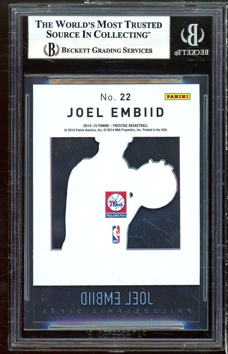 Joel Embiid Rookie 2014-15 Prestige Mystery Rookies #22 BGS 9 (9.5 9.5 9.5 8) Image 2