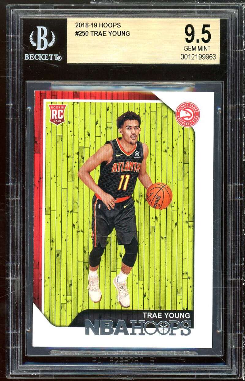 Trae Young Rookie Card 2018-19 Hoops #250 BGS 9.5 Image 1