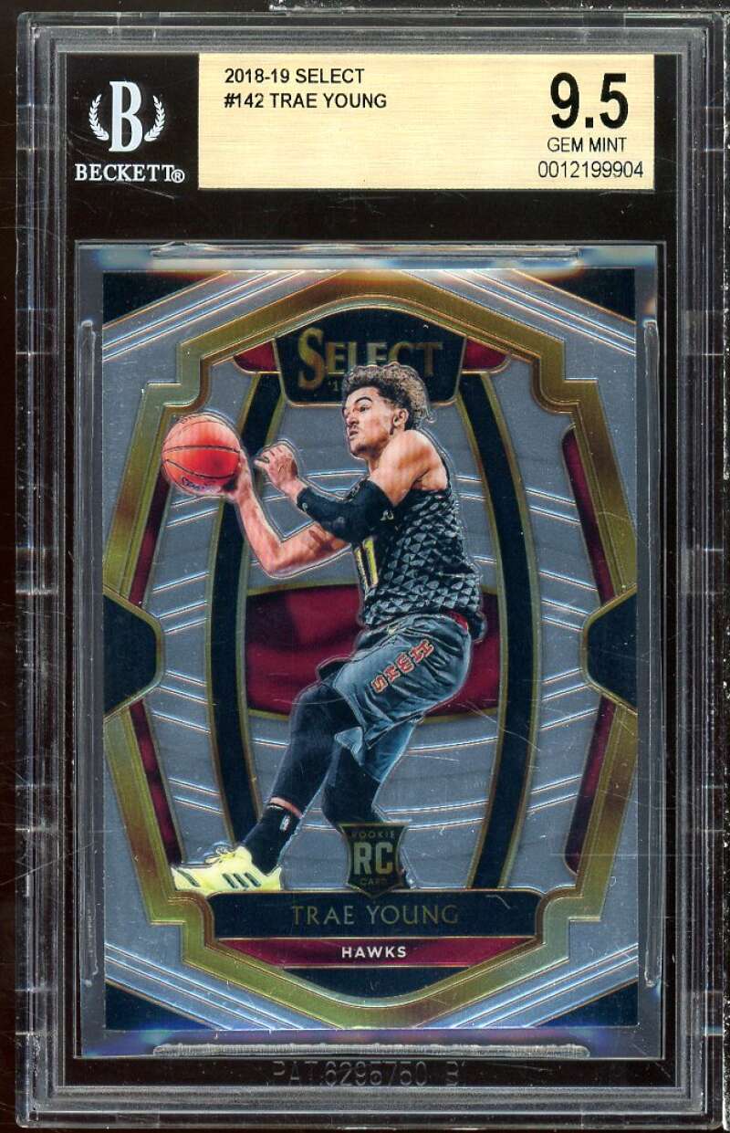 Trae Young Rookie Card 2018-19 Select #142 BGS 9.5 Image 1