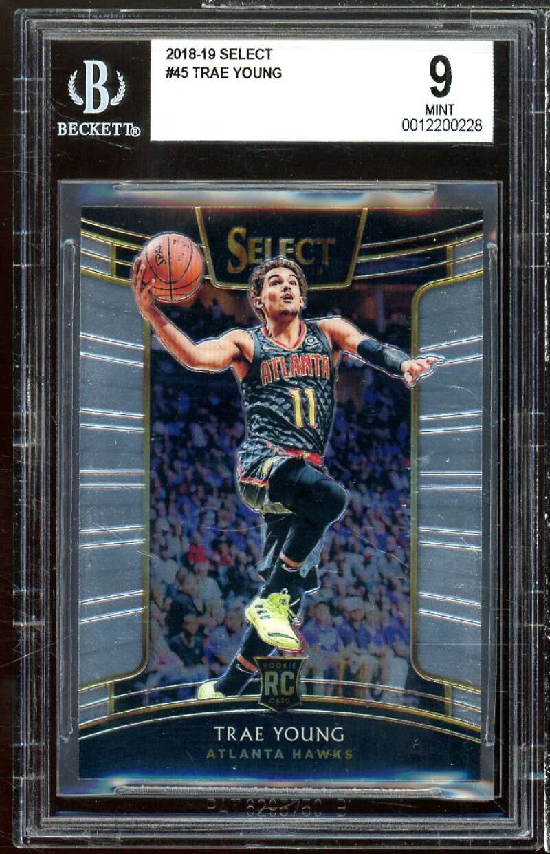 Trae Young Rookie Card 2018-19 Select #45 BGS 9 Image 1