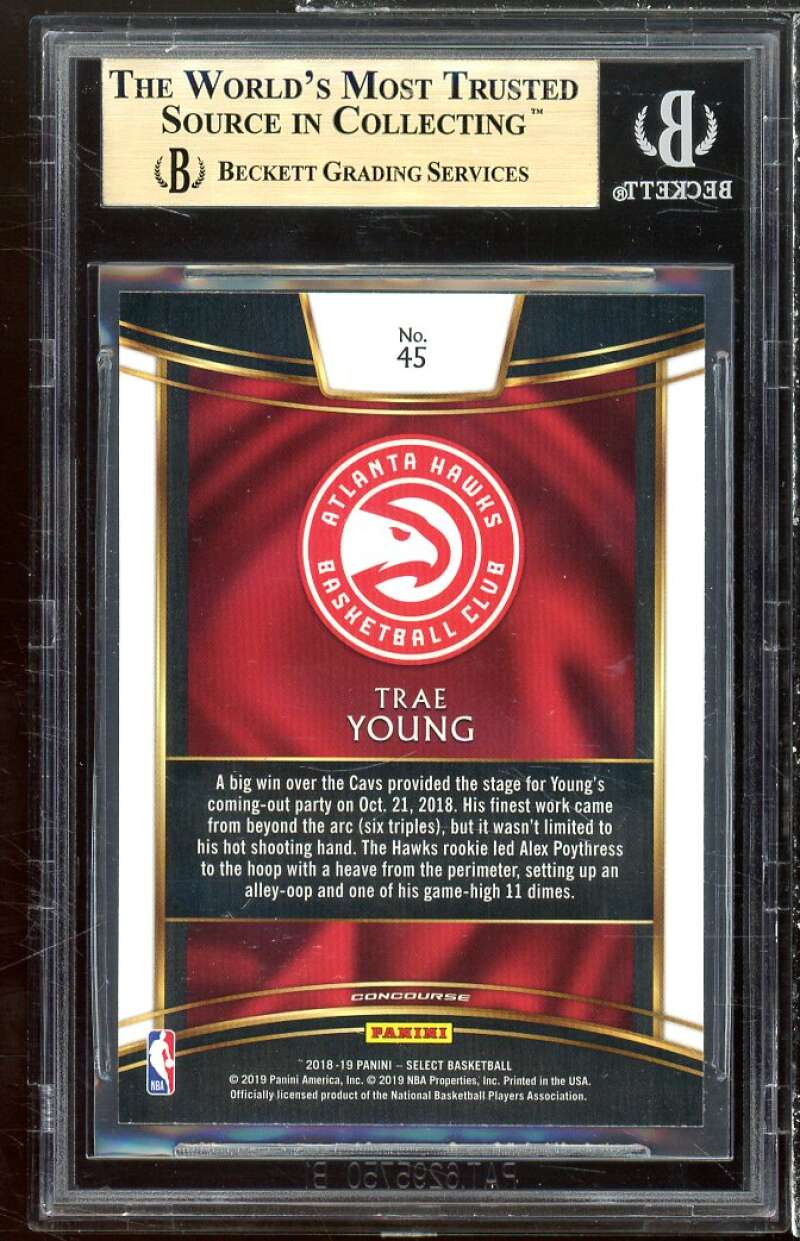 Trae Young Rookie Card 2018-19 Select #45 BGS 9.5 Image 2