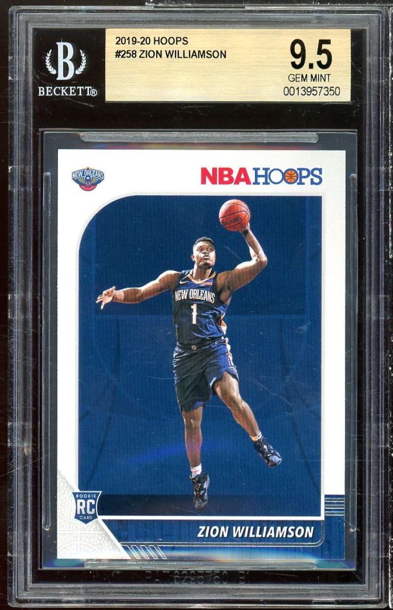 Zion Williamson Rookie Card 2019-20 Hoops #258 BGS 9.5 Image 1