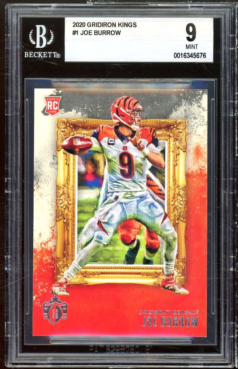 Joe Burrow Rookie Card 2020 Gridiron Kings #1 BGS 9 Image 1