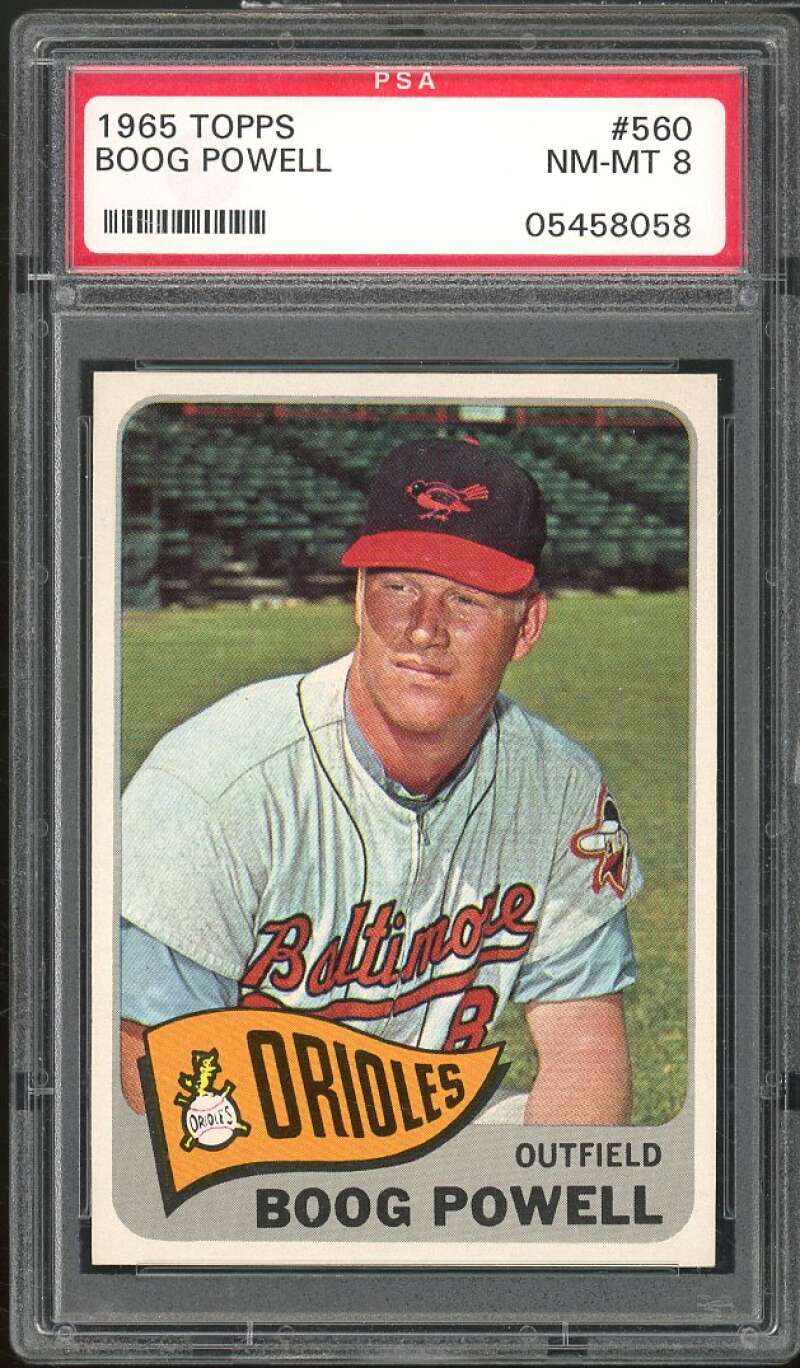 Boog Powell Card 1965 Topps #560 PSA 8 Image 1