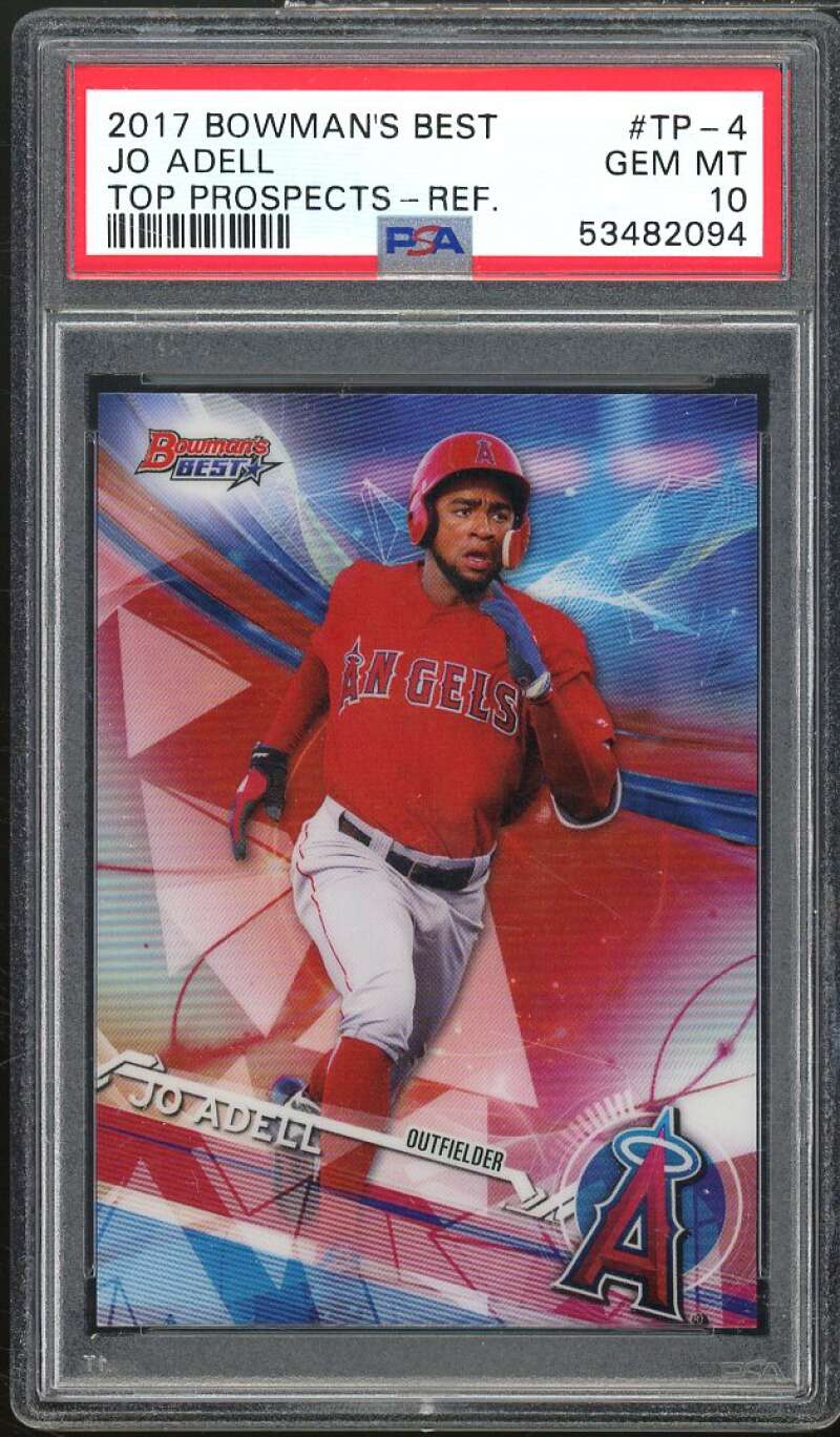 Jo Adell Card 2017 Bowman's Best Top Prospects #TP-4 PSA 10 Image 1