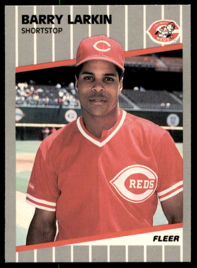 Barry Larkin Card 1989 Fleer Glossy #164  Image 1