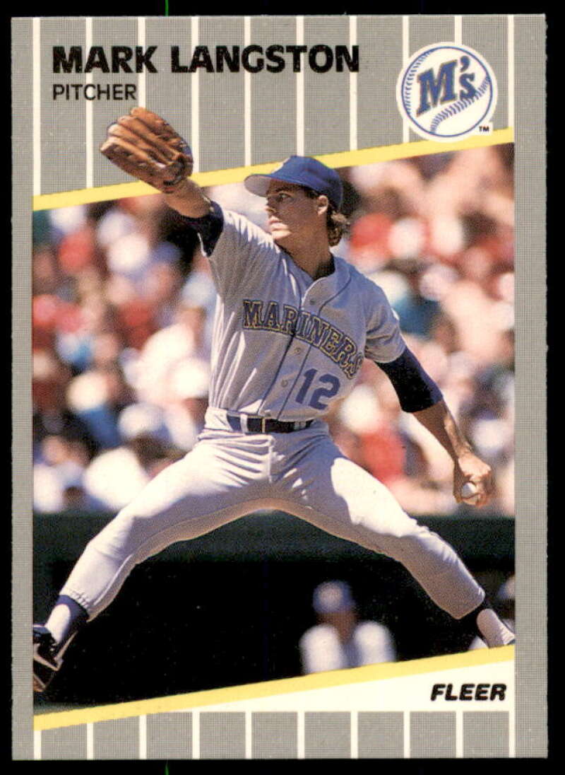 Mark Langston Card 1989 Fleer Glossy #551  Image 1