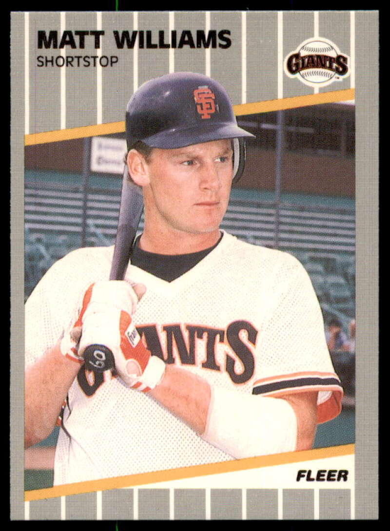 Matt Williams Card 1989 Fleer Glossy #346  Image 1