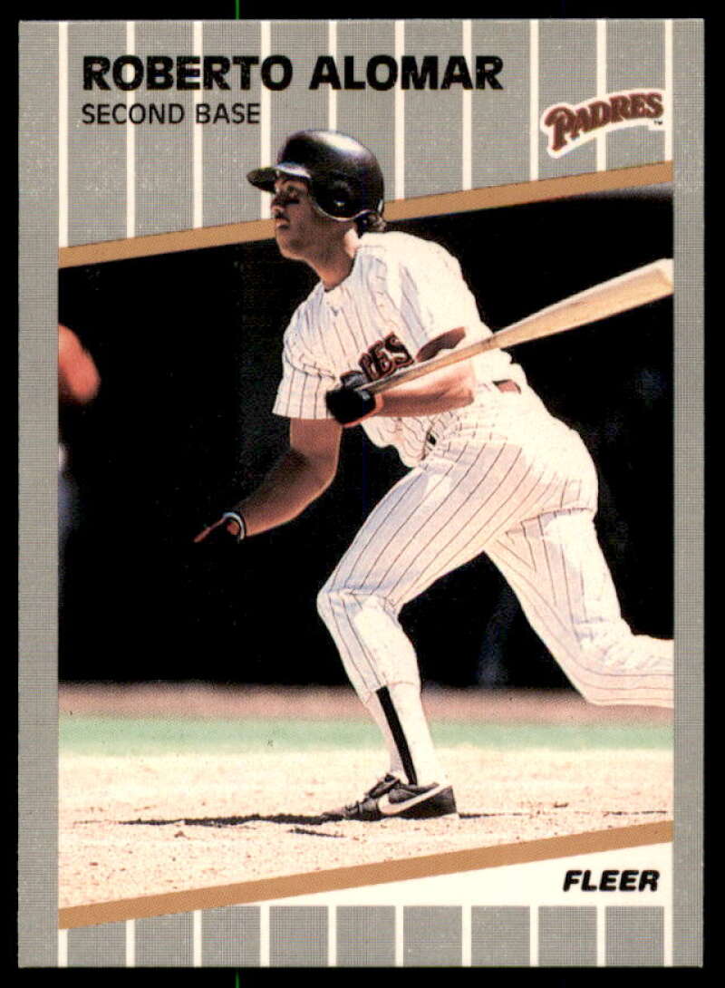 Roberto Alomar Card 1989 Fleer Glossy #299  Image 1