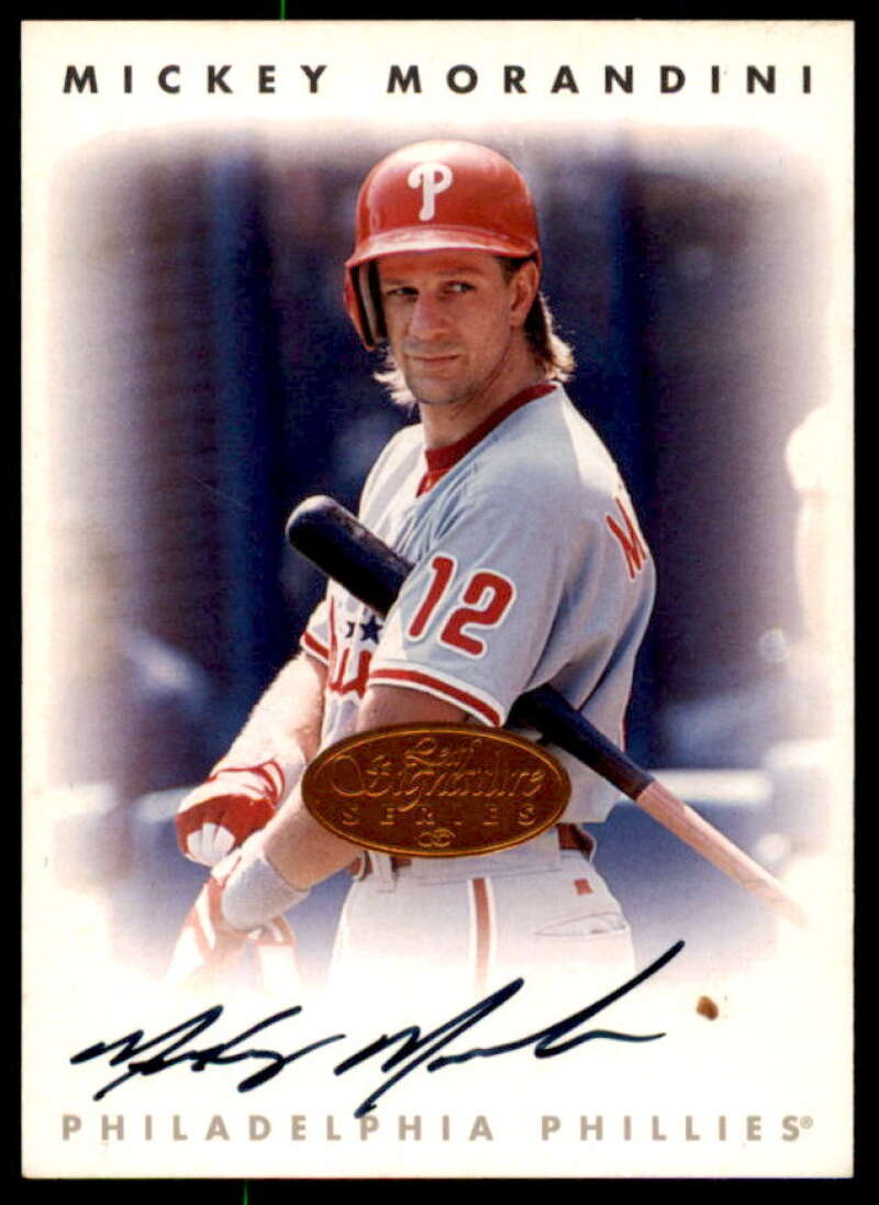 Mickey Morandini Card 1996 Leaf Signature Autographs #161  Image 1