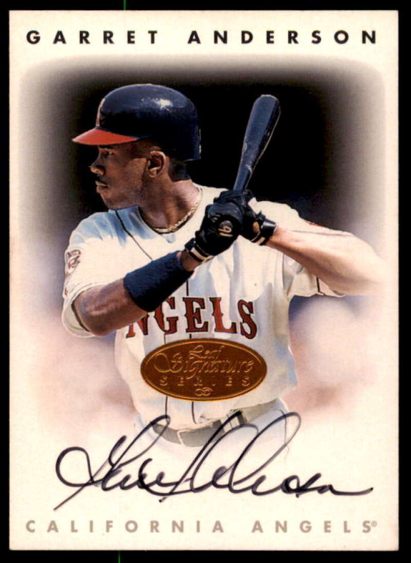 Garret Anderson Card 1996 Leaf Signature Autographs #8  Image 1