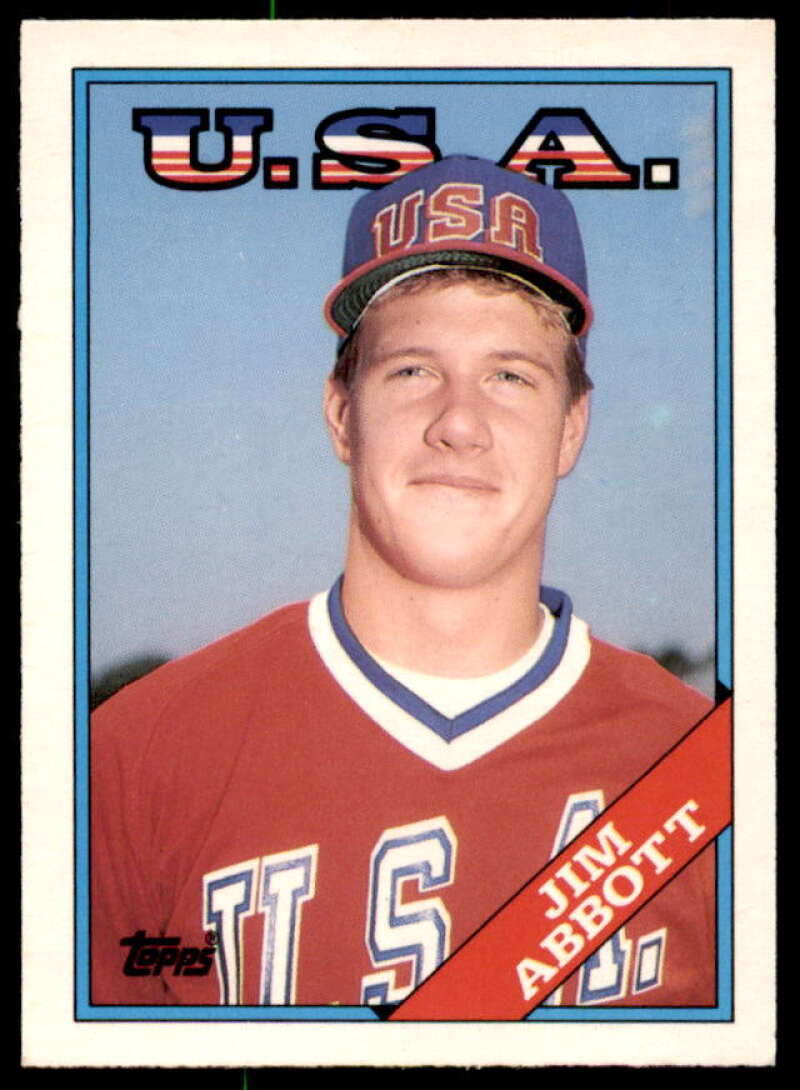 Jim Abbott OLY XRC Rookie Card 1988 Topps Traded #1T  Image 1