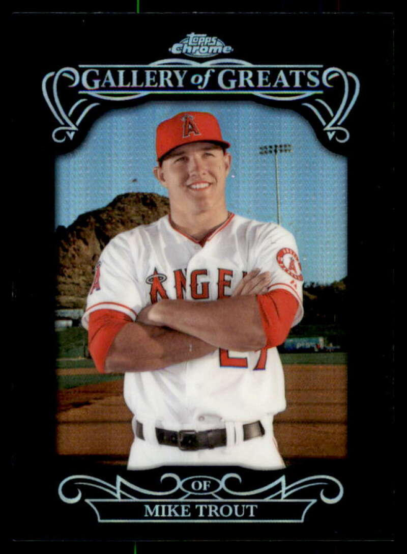 Mike Trout Card 2015 Topps Chrome Gallery of Greats #GGR08  Image 1