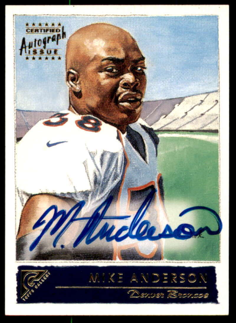 Mike Anderson C Card 2001 Topps Gallery Autographs #MA  Image 1