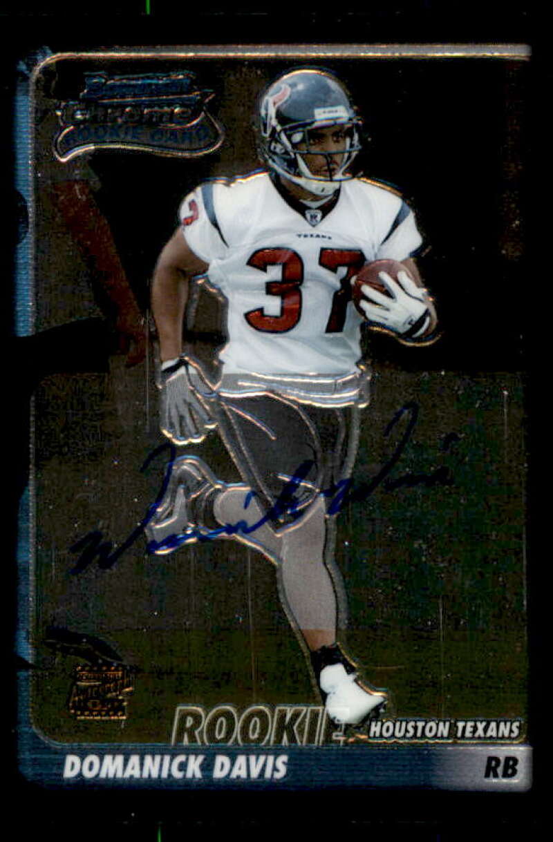 Domanick Davis AU D Rookie Card 2003 Bowman Chrome #229  Image 1