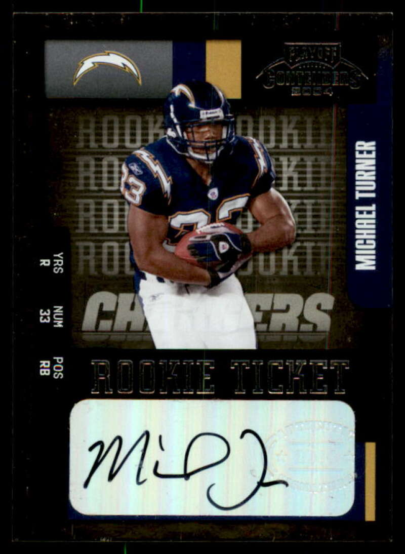 Michael Turner AU/535* Rookie Card 2004 Playoff Contenders #160  Image 1