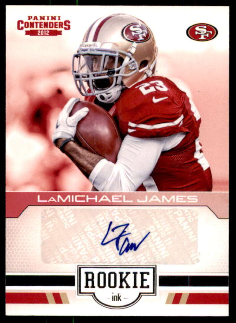 LaMichael James Rookie Card 2012 Panini Contenders Rookie Ink #18  Image 1