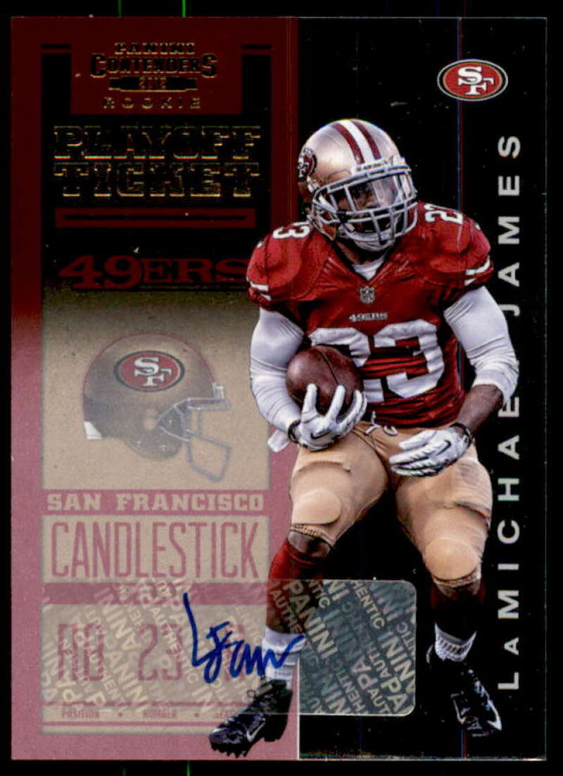 LaMichael James AU Rookie Card 2012 Panini Contenders Playoff Ticket #219  Image 1