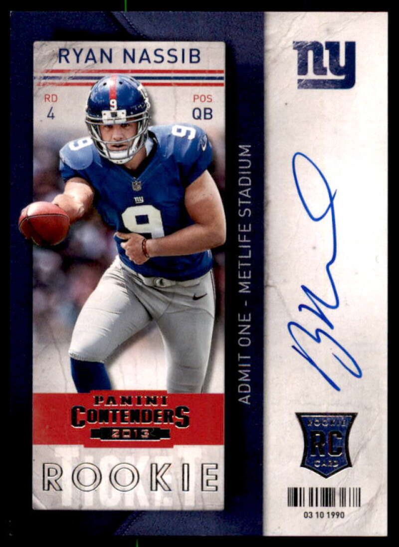 Ryan Nassib AU SP Rookie Card 2013 Panini Contenders #232B  Image 1